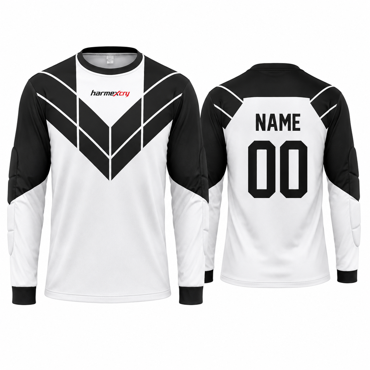 Black and White Long-Sleeve Goalkeeper Jersey