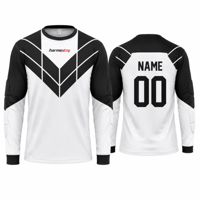 Black and White Long-Sleeve Goalkeeper Jersey