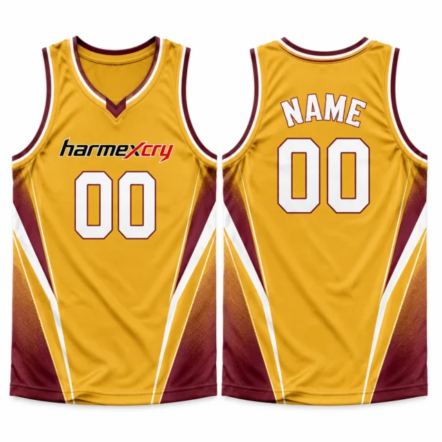 Gold and Maroon Basketball Tank Top