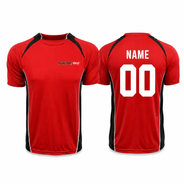 Red and Black Classic Short-Sleeve Soccer Jersey